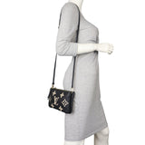 Louis Vuitton Double Zip Pochette Monogram Empreinte Giant Bicolour