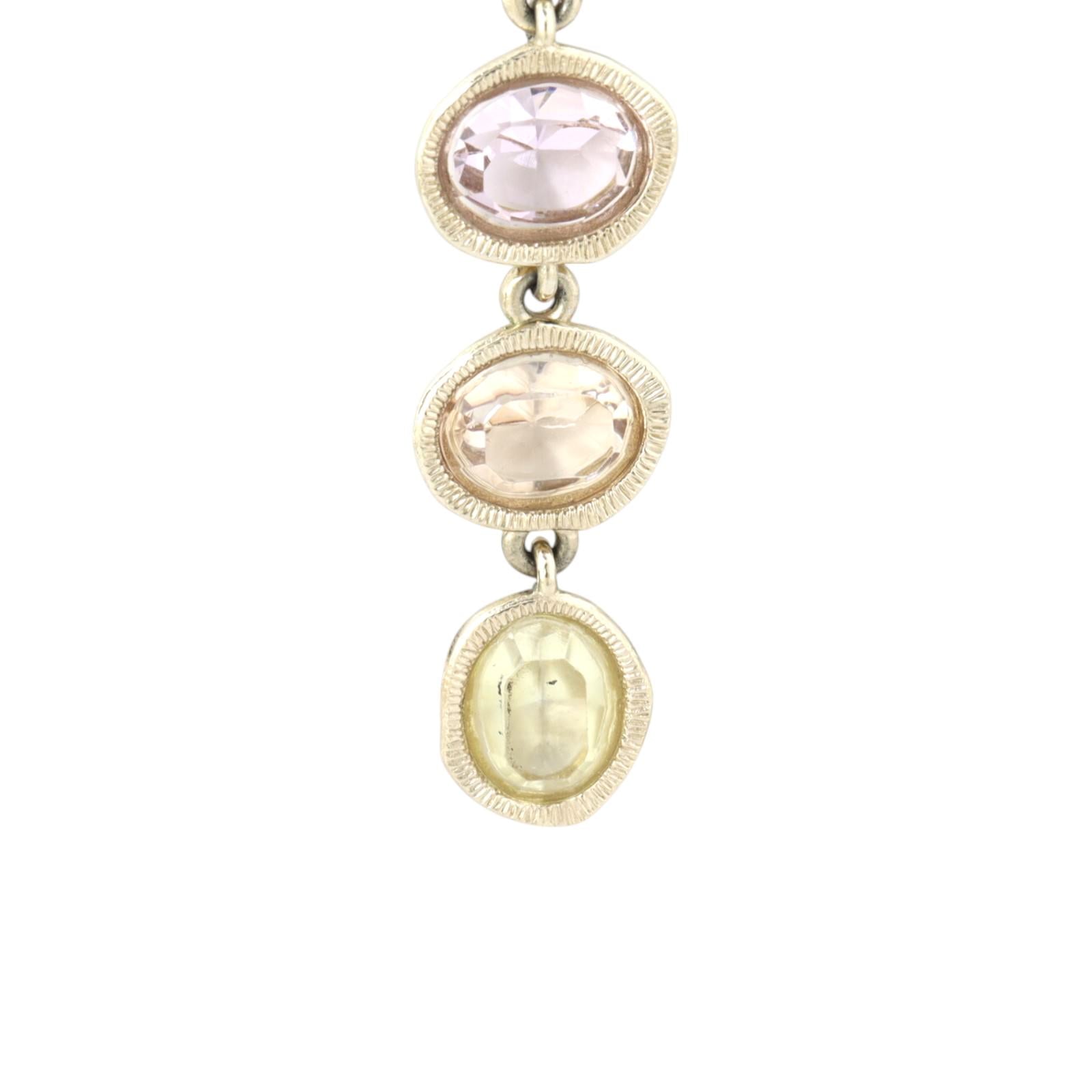 Chanel Multicoloured Crystal Drop Earrings