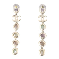 Chanel Multicoloured Crystal Drop Earrings