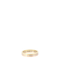 Cartier Vendome Louis Cartier Wedding Ring 18k White, Rose & Yellow Gold