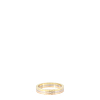 Cartier Vendome Louis Cartier Wedding Ring 18k White, Rose & Yellow Gold