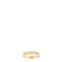 Cartier Vendome Louis Cartier Wedding Ring 18k White, Rose & Yellow Gold