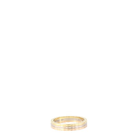 Cartier Vendome Louis Cartier Wedding Ring 18k White, Rose & Yellow Gold