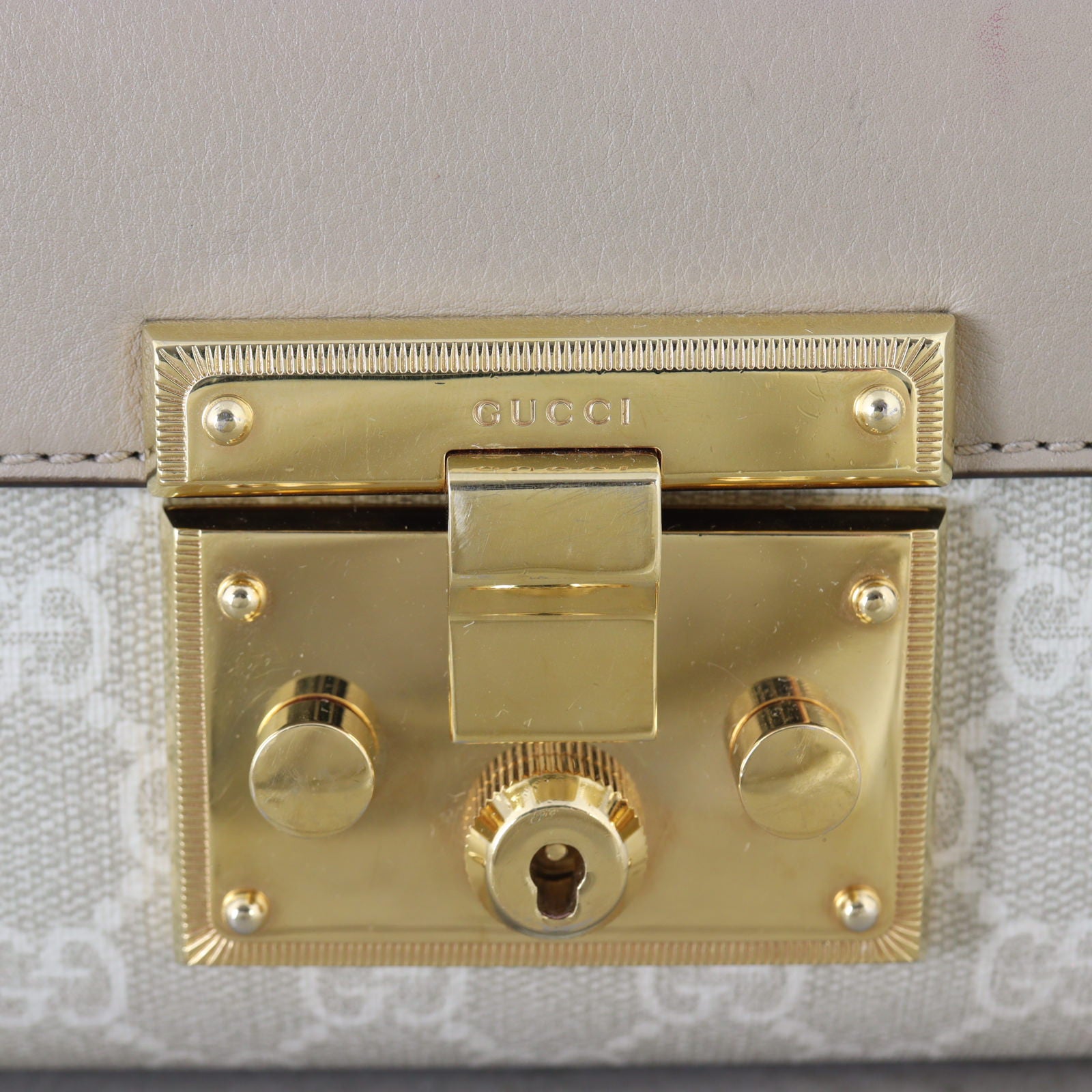 Gucci GG Supreme Padlock Mini Shoulder Bag