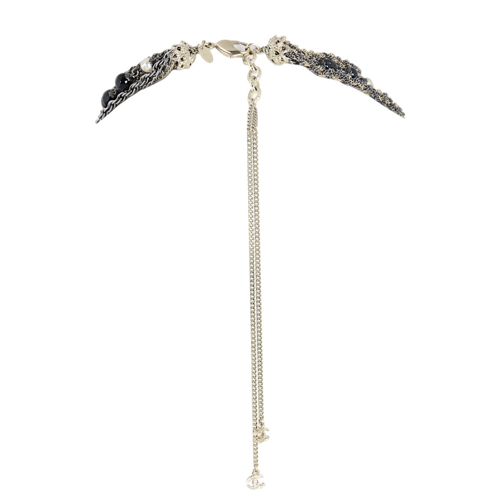 Chanel CC Pearl and Bead Multi Strand Long Necklace