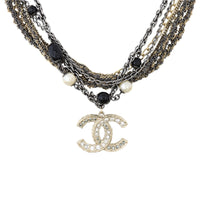 Chanel CC Pearl and Bead Multi Strand Long Necklace