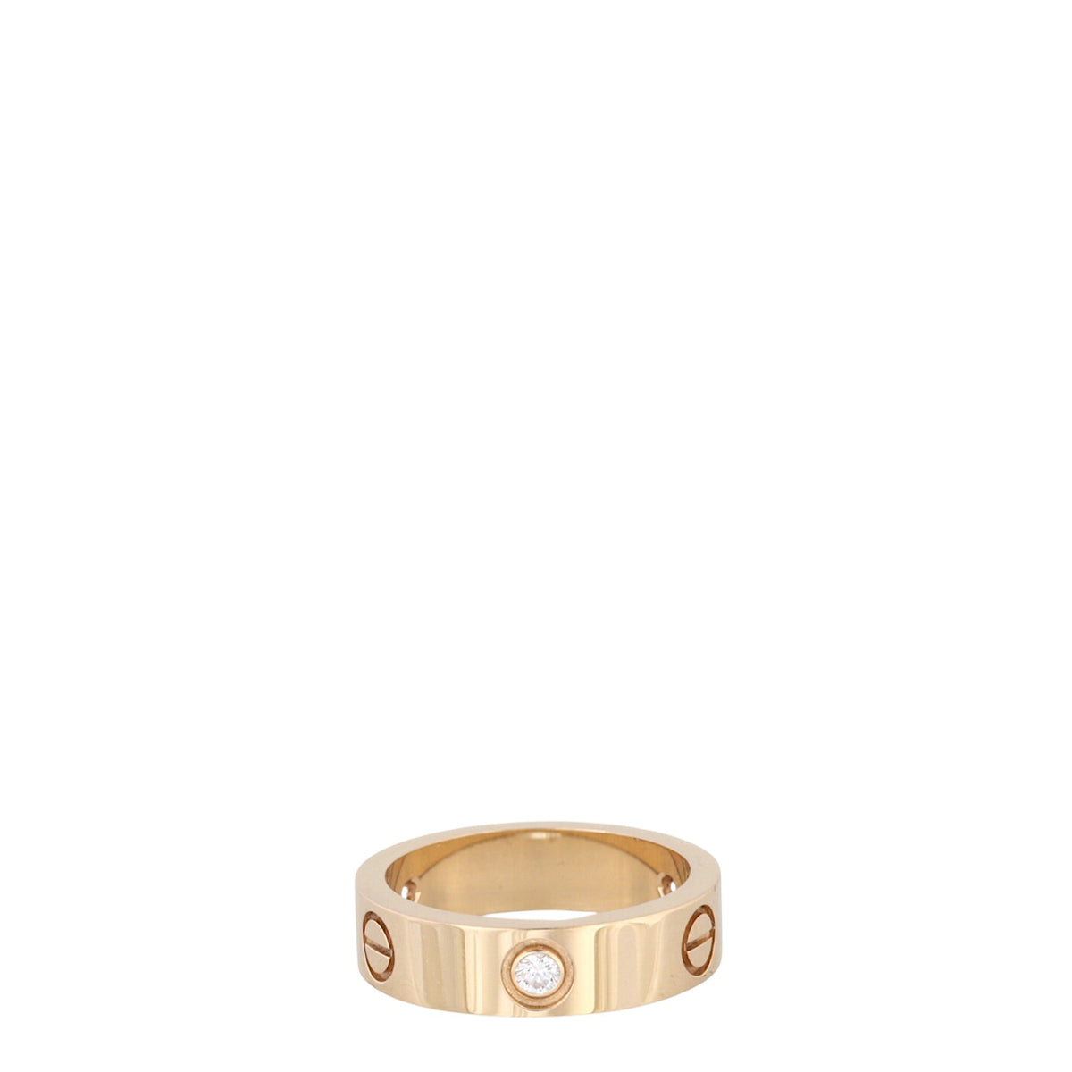 Cartier Love Ring Classic 18k Rose Gold 3 Diamonds
