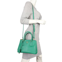 Prada Saffiano Lux Galleria Double Zip Tote Mini