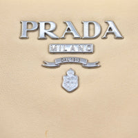Prada Soft Calf Small Shoulder Bag (pale tan) Hardware
