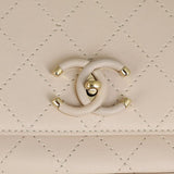 Chanel Calfskin CC Quilted Flap Bag Hardware
