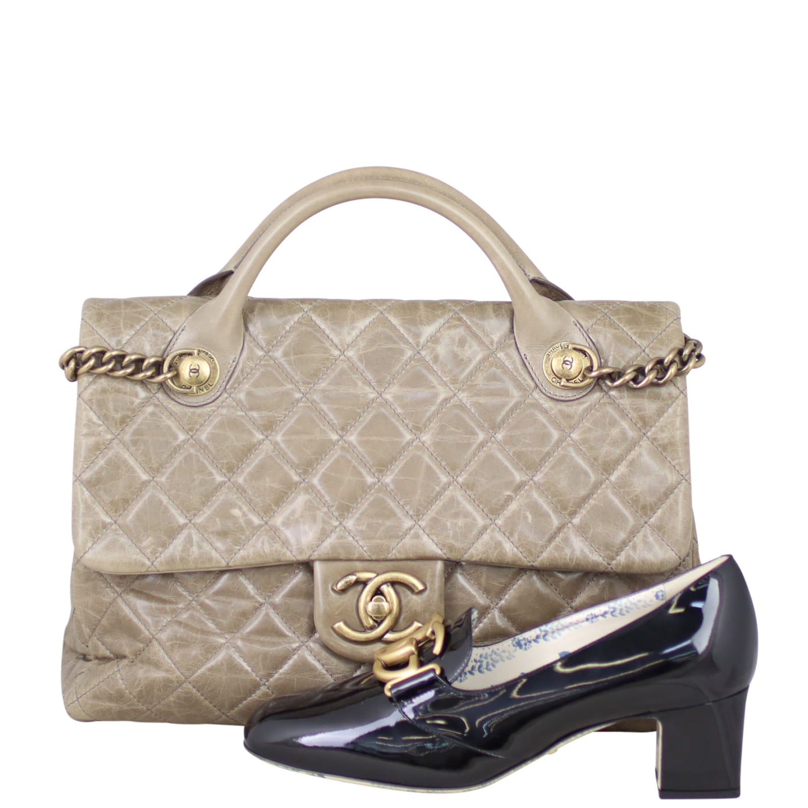 Chanel Castle Rock Large Flap Bag Shoe