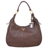 Prada Vitello Daino Hobo Front