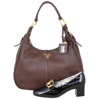 Prada Vitello Daino Hobo Shoe