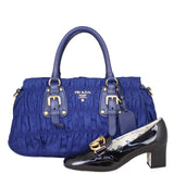 Prada Tessuto Gaufre Small Tote Shoe