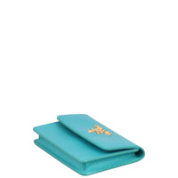 Prada Saffiano Compact Wallet Corner
