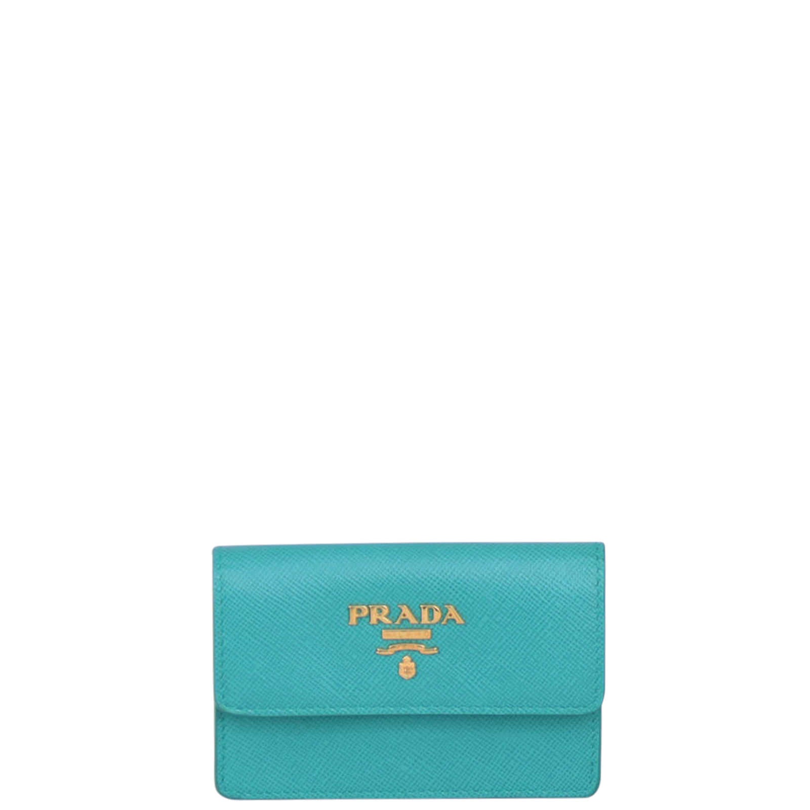 Prada Saffiano Compact Wallet Front