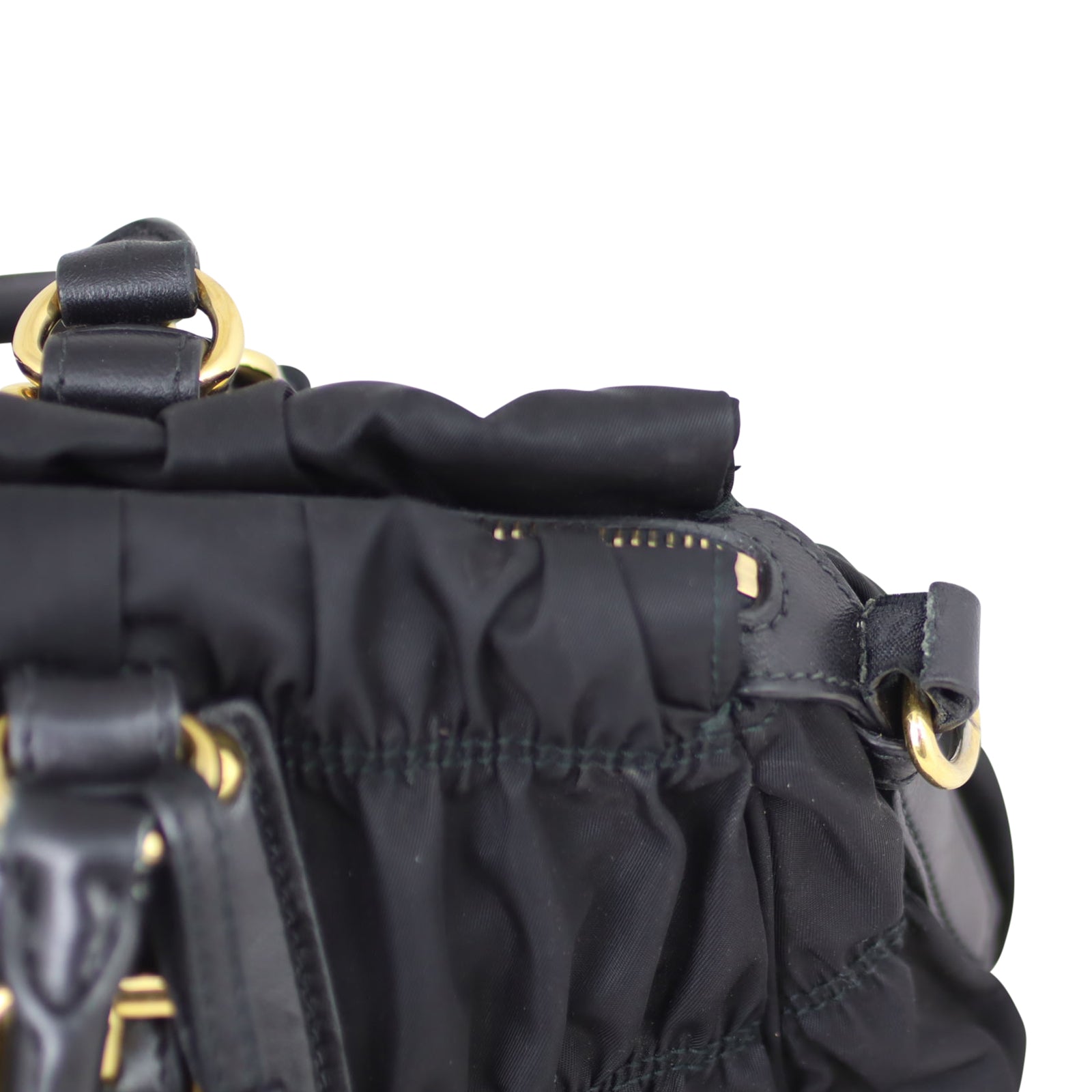 Prada Tessuto Gaufre Tote Corner