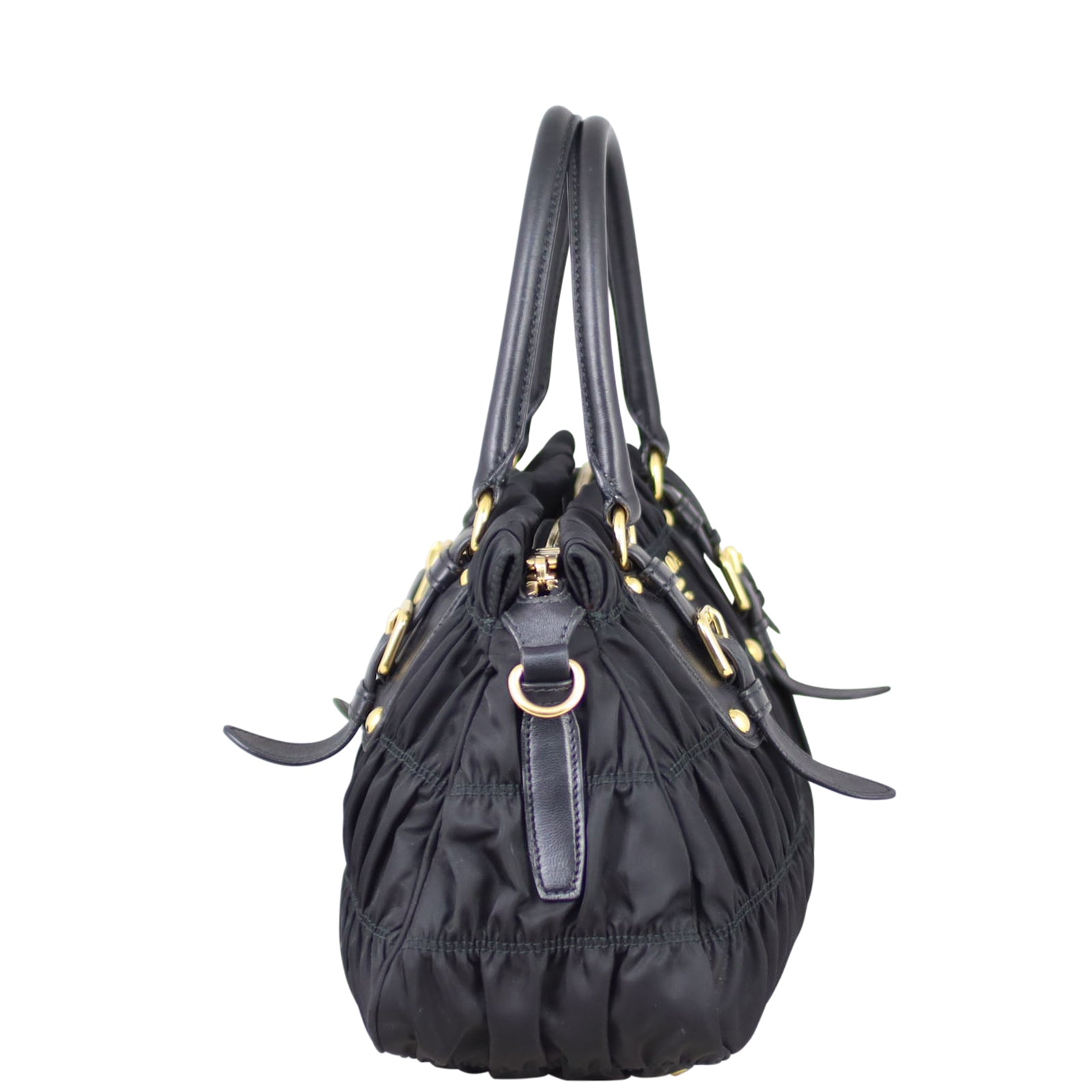 Prada Tessuto Gaufre Tote Side