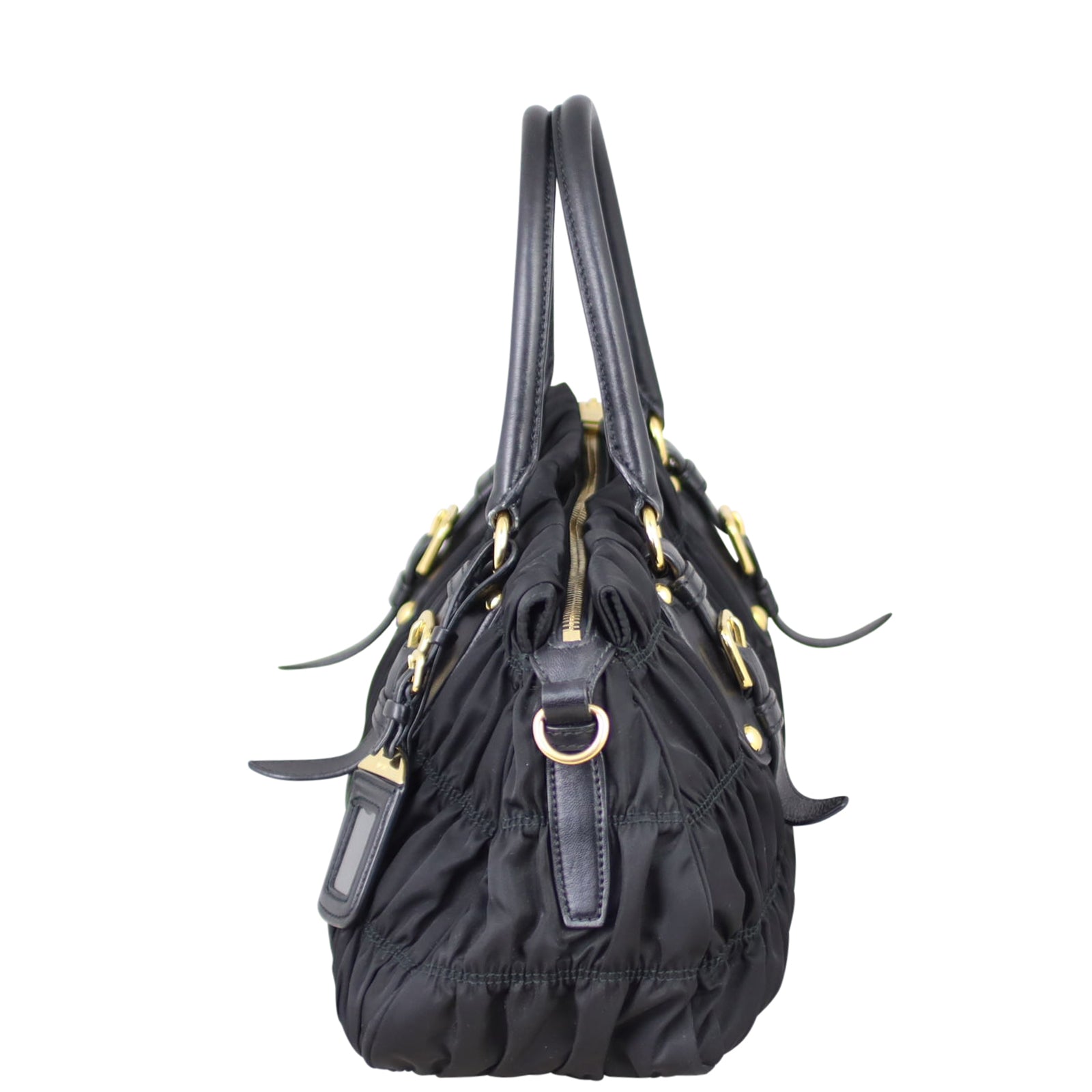 Prada Tessuto Gaufre Tote Side