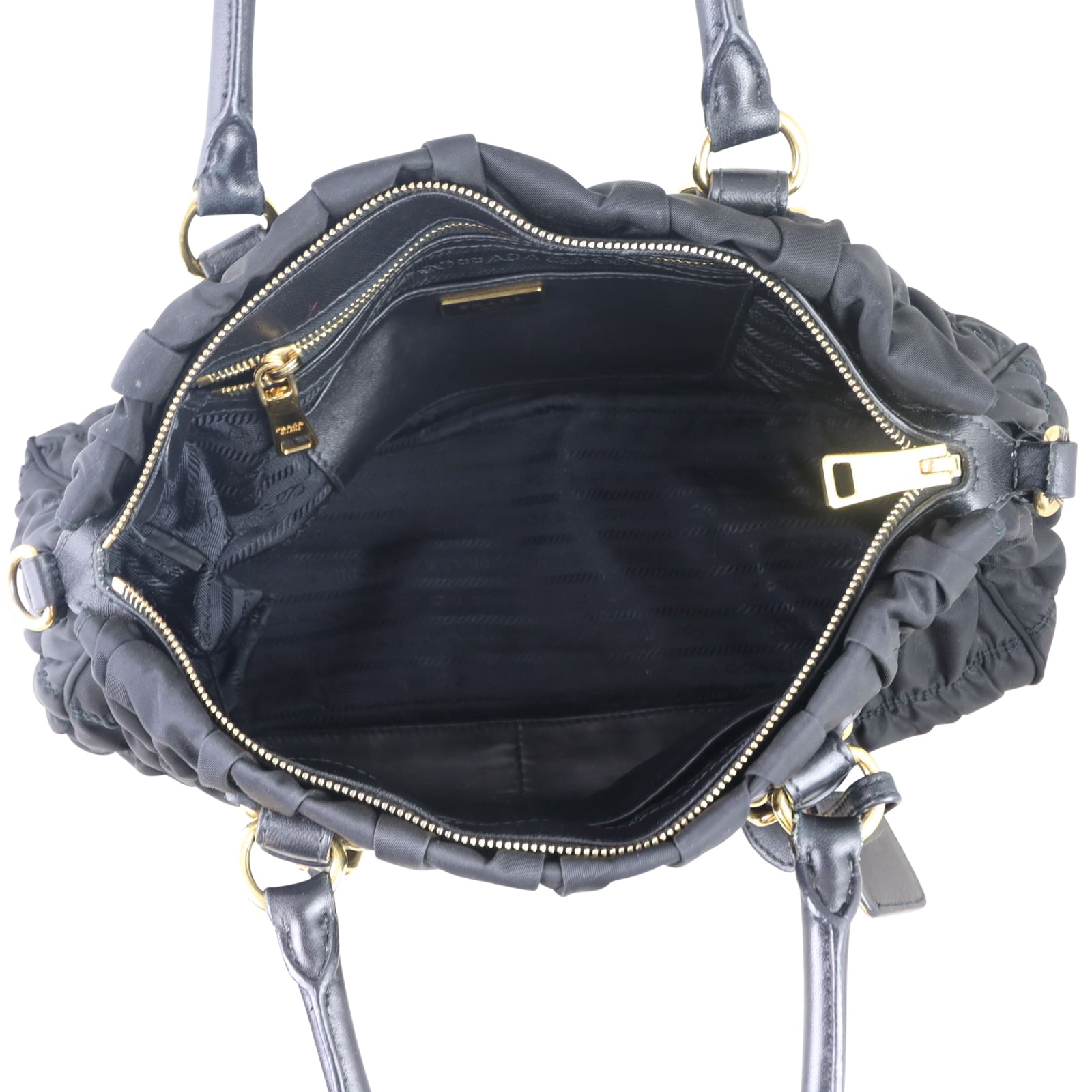 Prada Tessuto Gaufre Tote Whole interior