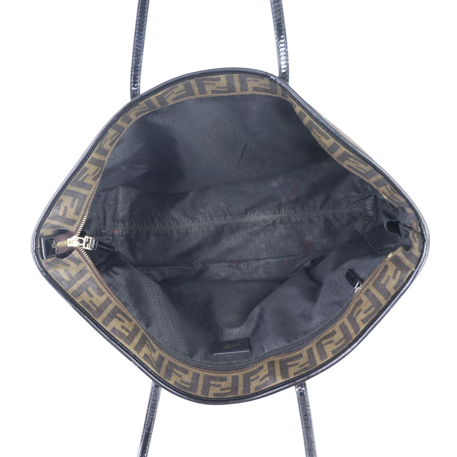 Fendi Zucca Roll Tote Mamma Baguette Print Whole interior