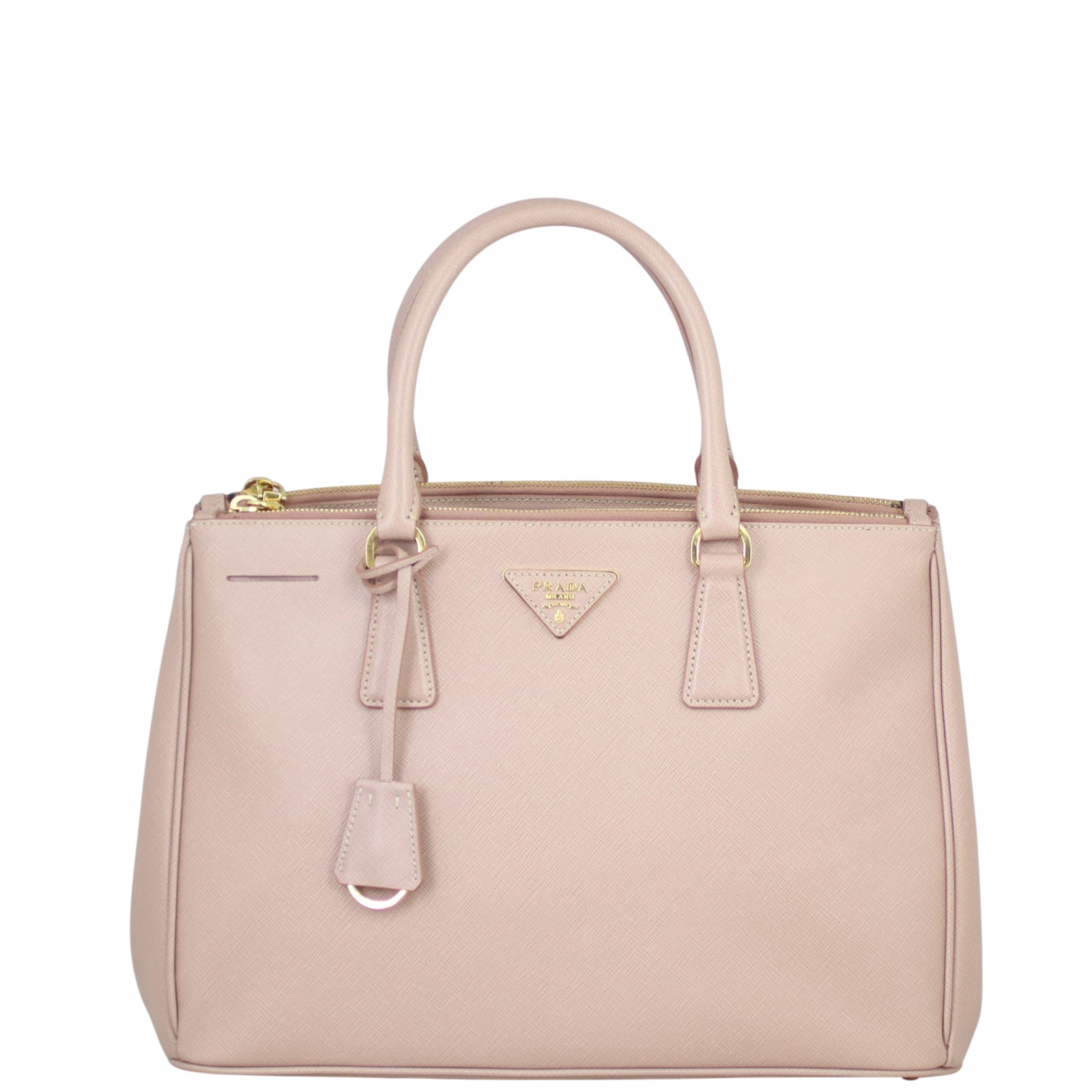 Prada Saffiano Lux Galleria Double Zip Tote MediumFront