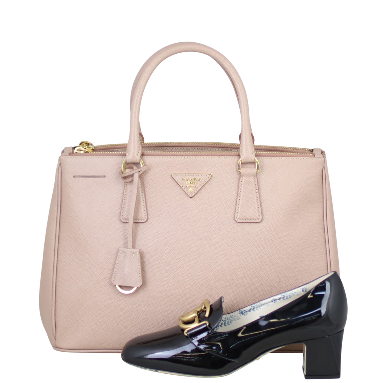 Prada Saffiano Lux Galleria Double Zip Tote MediumShoe