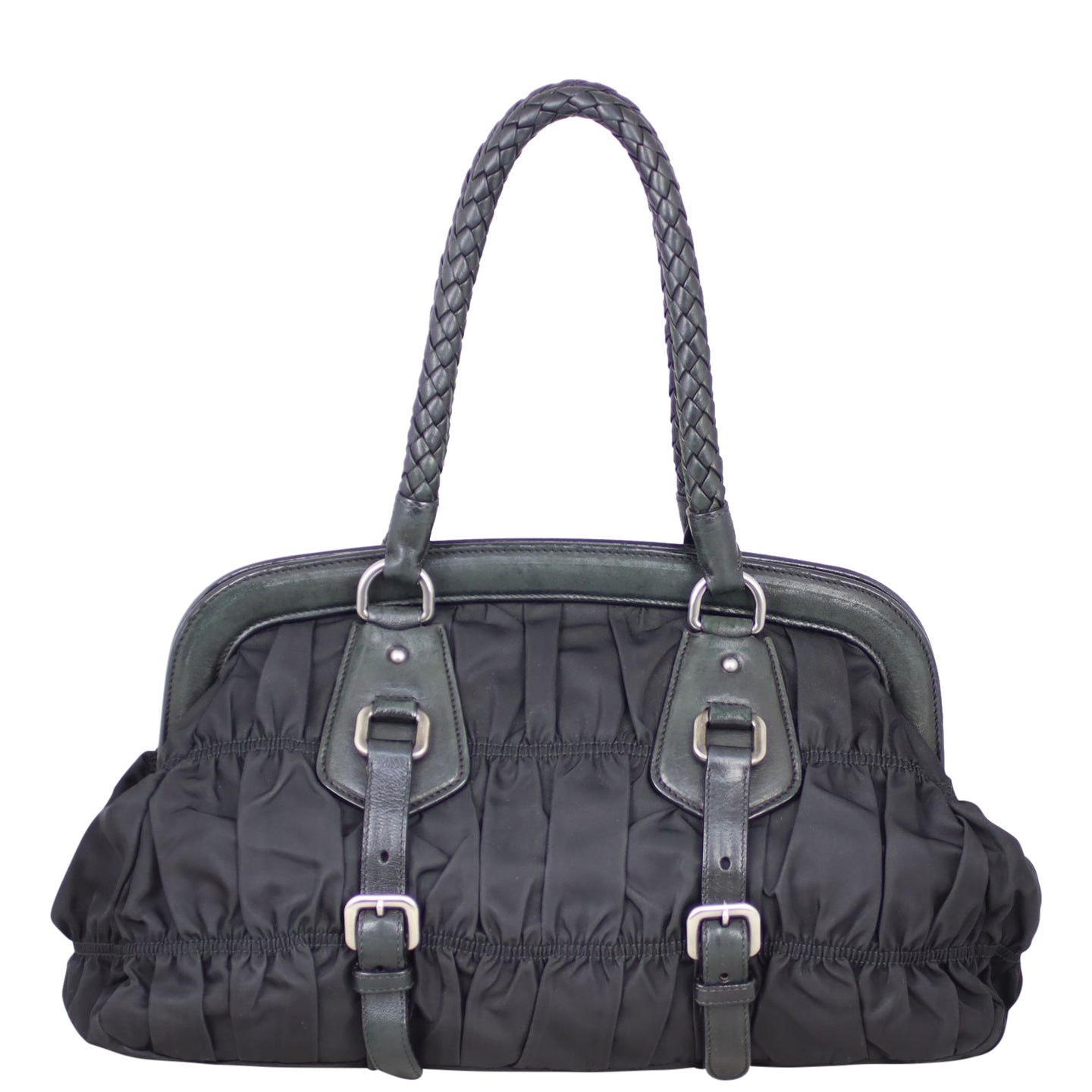 Prada Tessuto Gaufre Frame Bag Back
