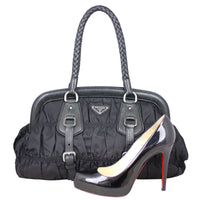 Prada Tessuto Gaufre Frame Bag Shoe