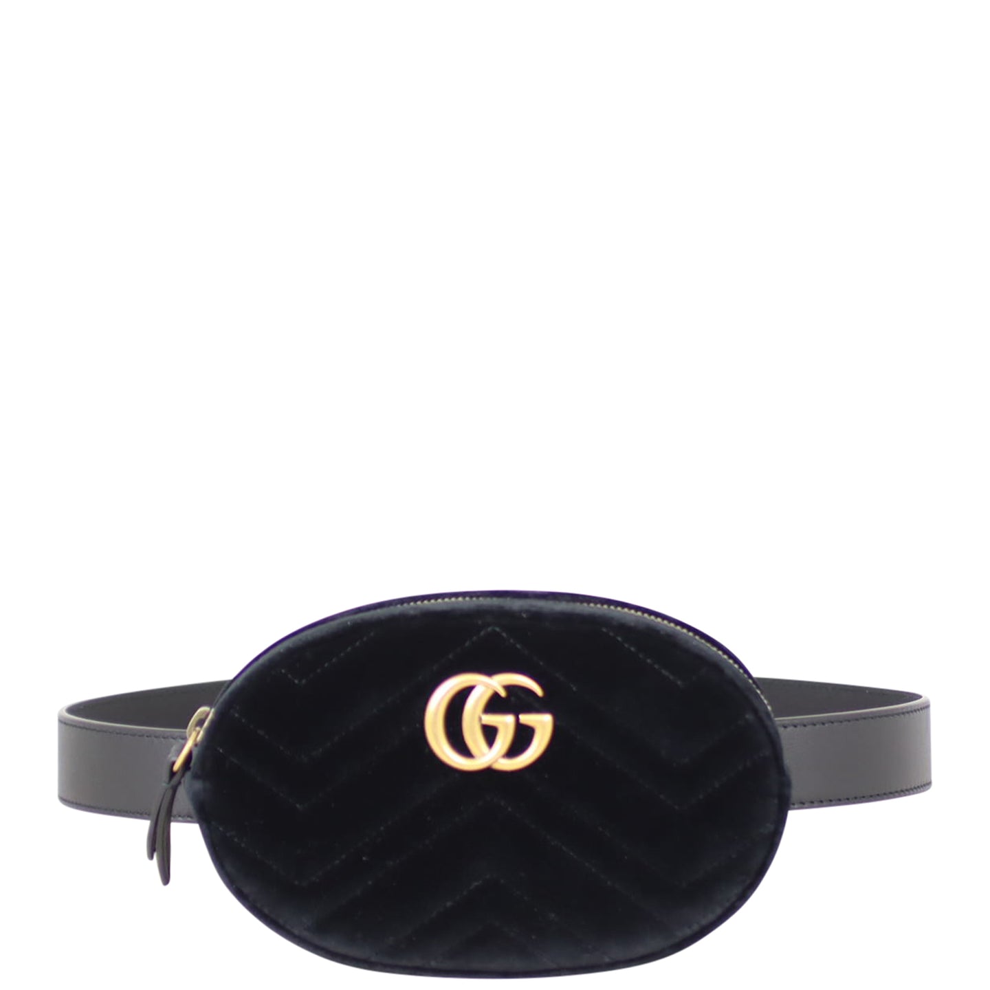 Gucci GG Marmont Matelasse Velvet Belt Bag Front