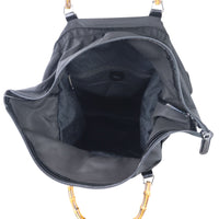 Gucci Nylon Bamboo Handle Tote Whole interior
