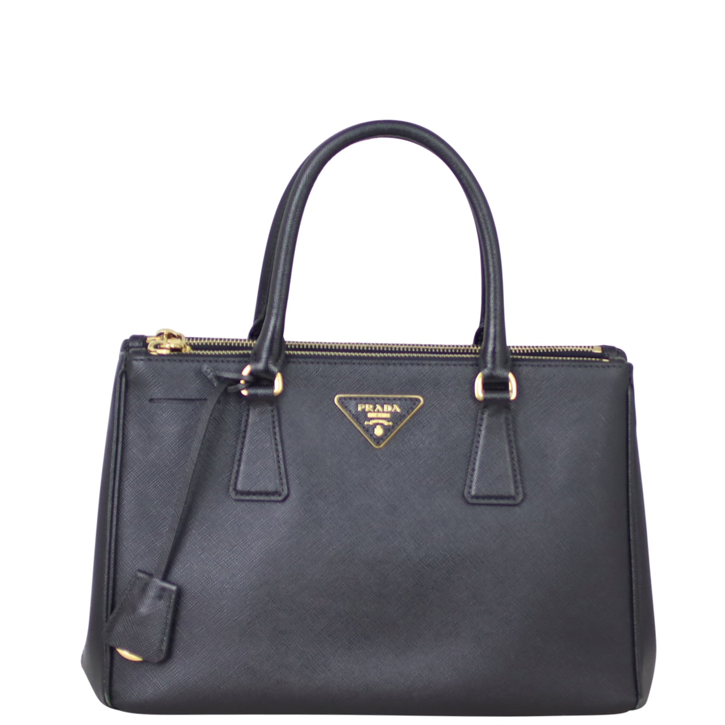 Prada Saffiano Lux Galleria Double Zip Tote Small Front