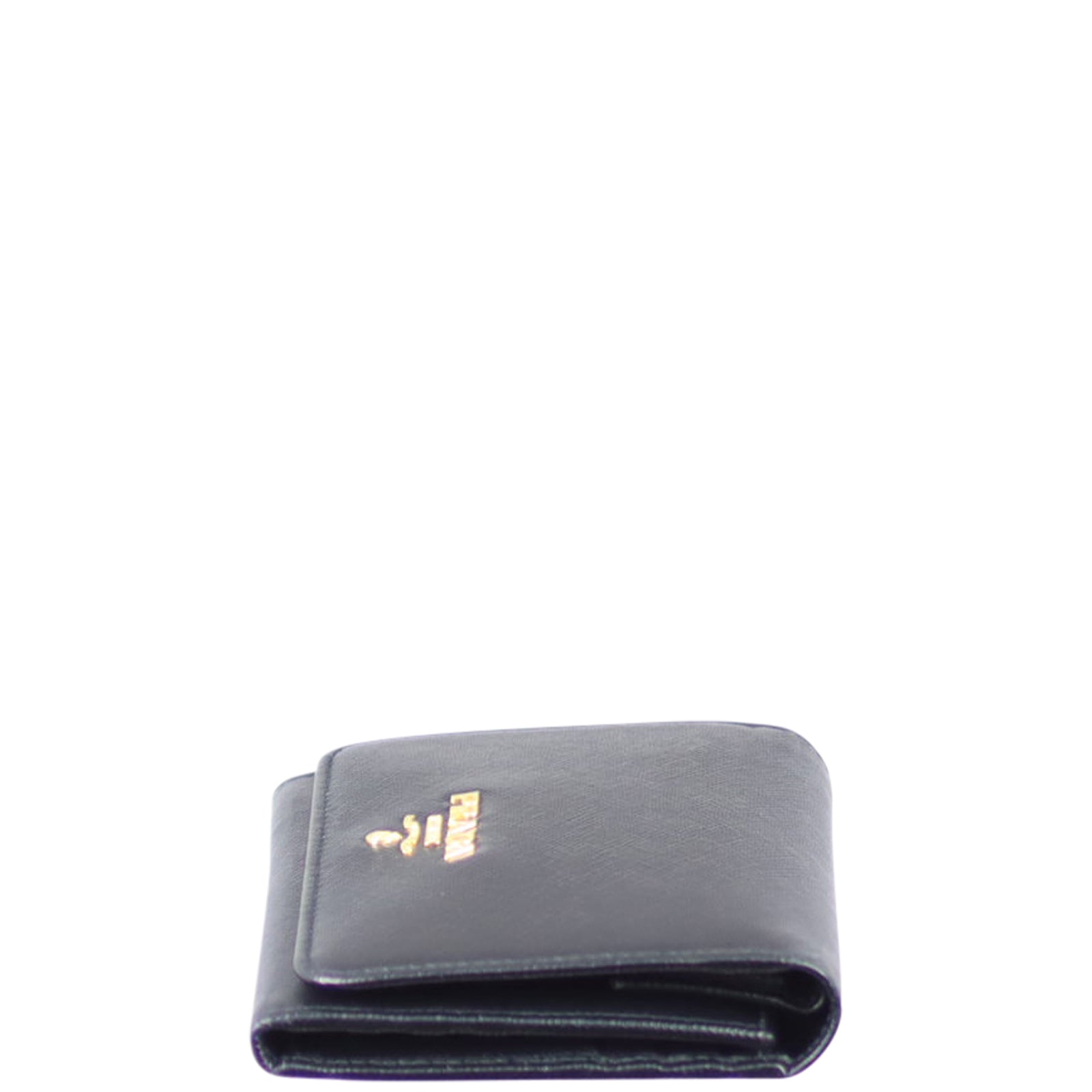 Prada Saffiano Metal Compact Wallet Side