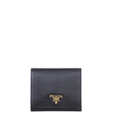 Prada Saffiano Metal Compact Wallet Front