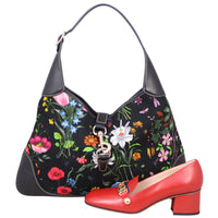 Gucci Jackie Flora O Bouvier Hobo Shoe