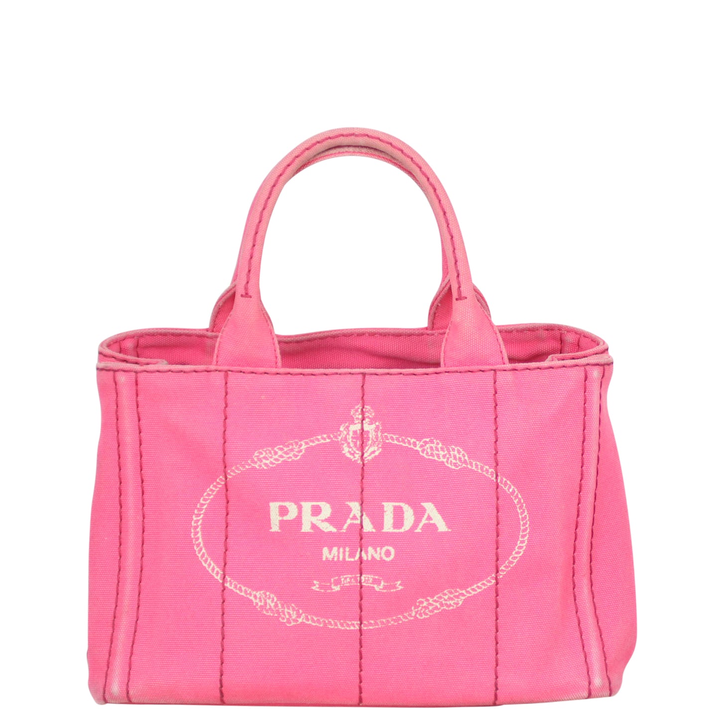 Prada Canapa Logo Tote Small Front