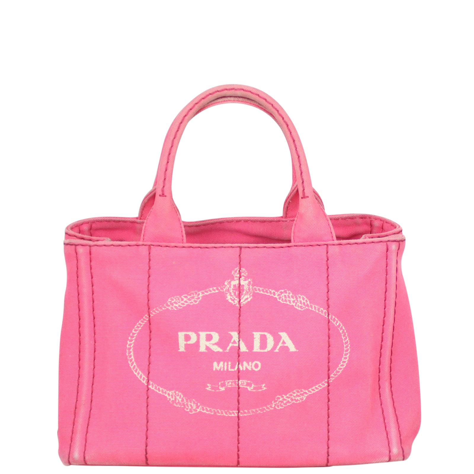 Prada Canapa Logo Tote Small Front