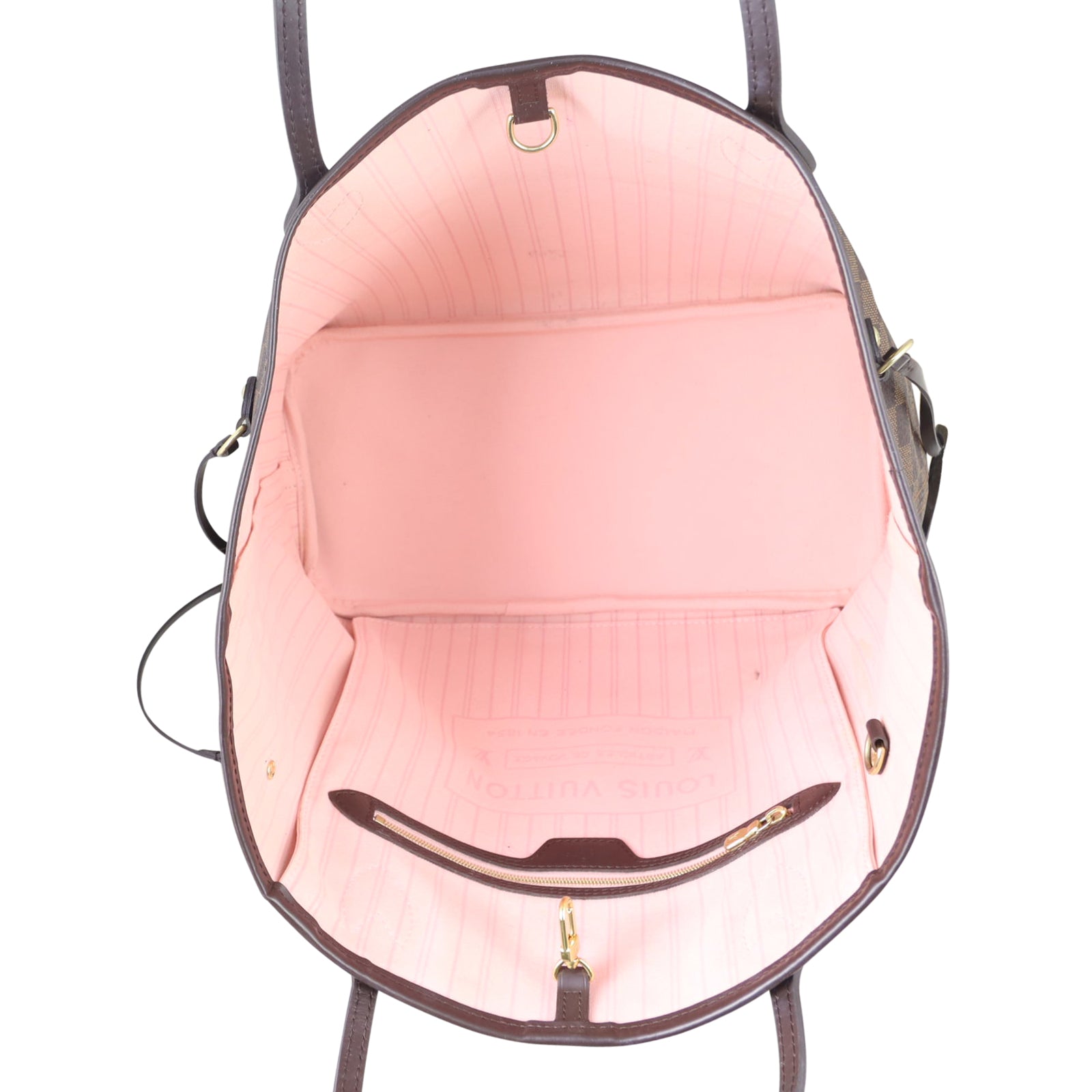 Louis Vuitton Neverfull MM Damier Ebene Whole interior