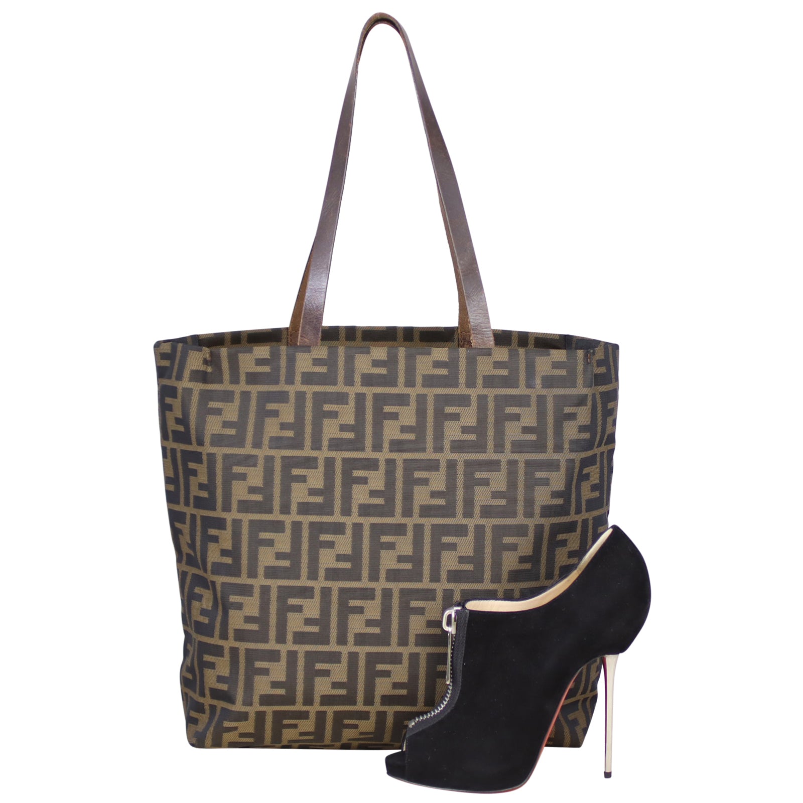 Fendi Zucca Nylon Tote Shoe