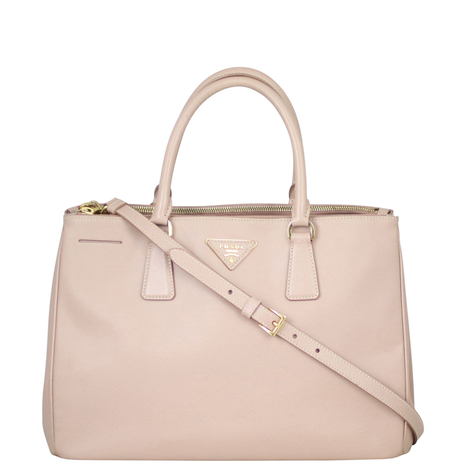 Prada Saffiano Lux Galleria Double Zip Tote Medium Front