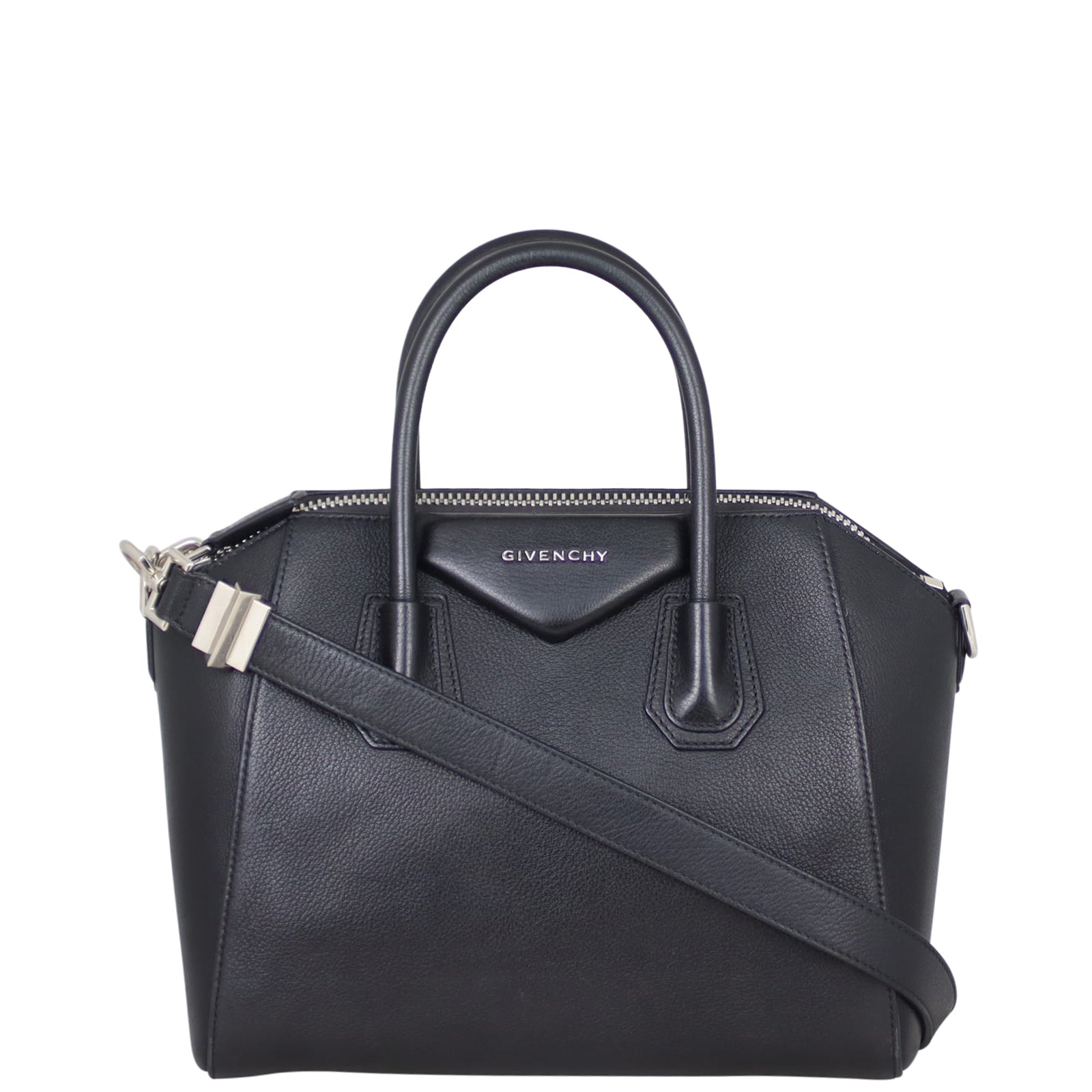 Givenchy Antigona Small – black grained goatskin Front