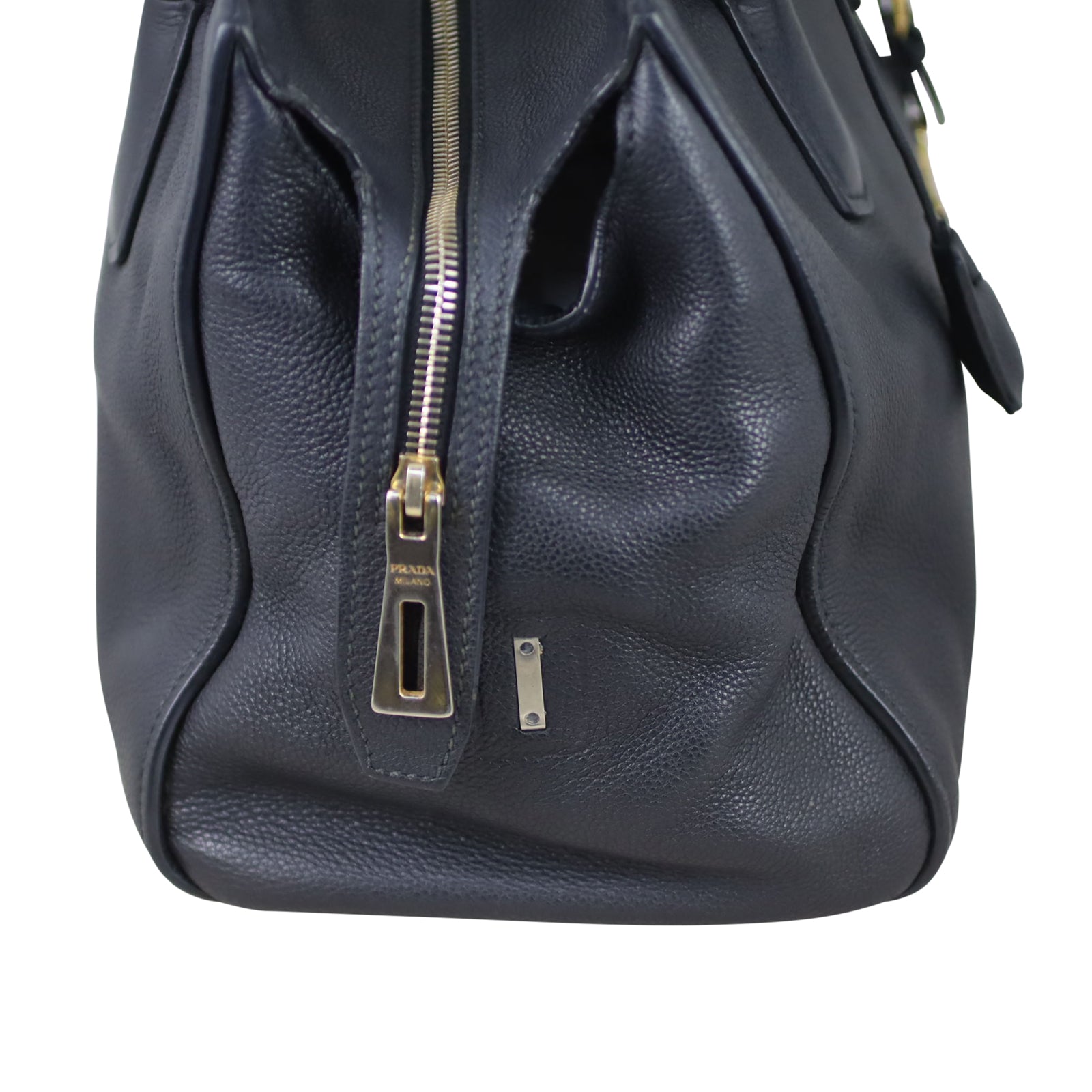 Prada Vitello Grain Top Handle Tote Corner