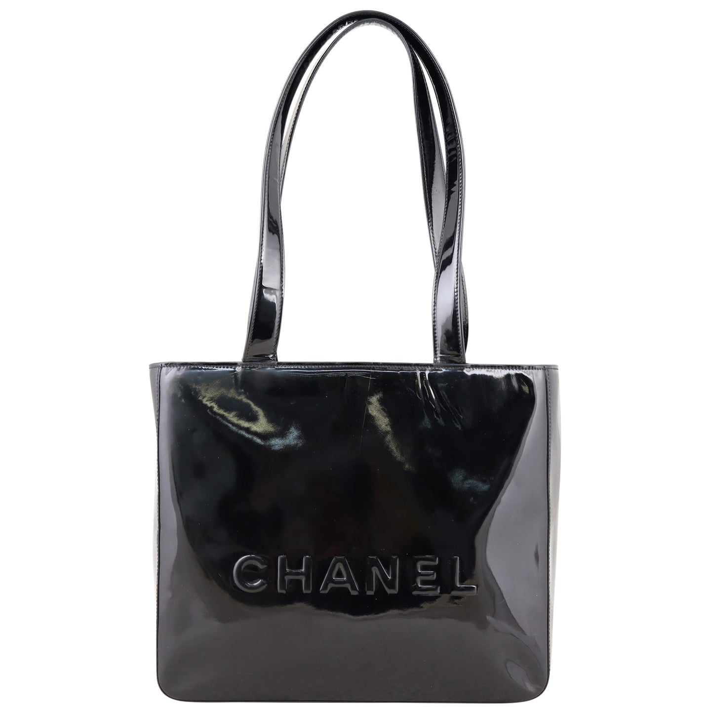 Chanel Vintage Vinyl Tote Front