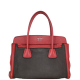 Prada Saffiano and Canvas Satchel Front