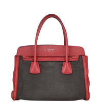 Prada Saffiano and Canvas Satchel Front
