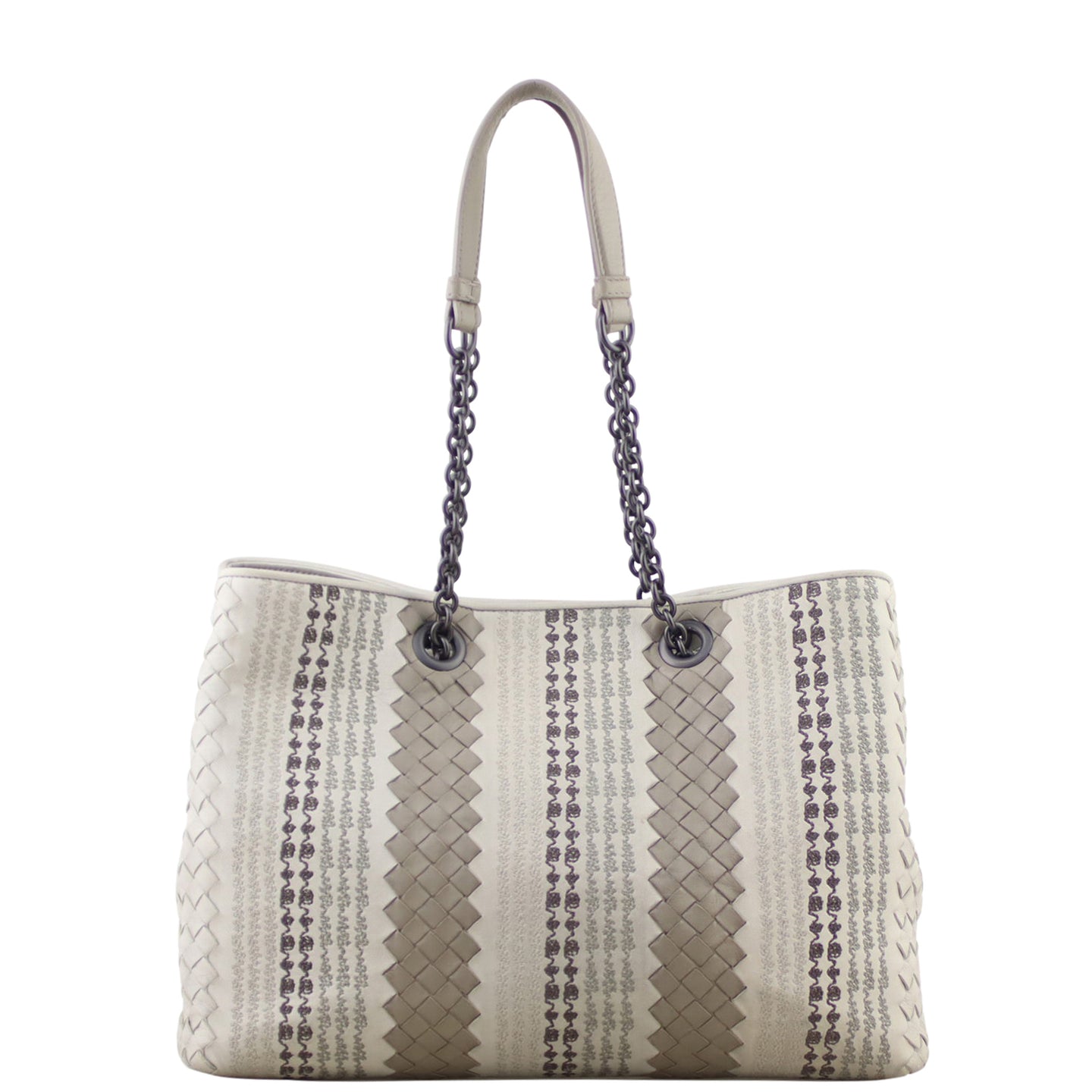 Bottega Veneta Intrecciato Double Chain Tote Back