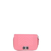 Chanel Boy Chevron Zip Coin Purse Front