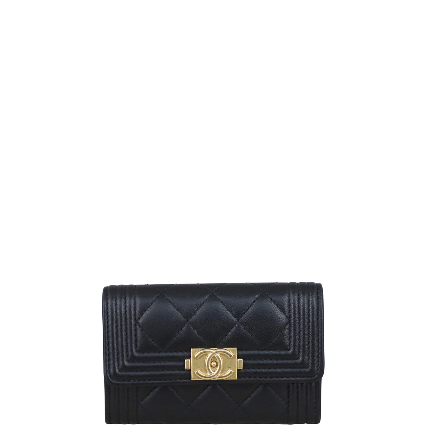 Chanel Boy Flap Card Holder Front