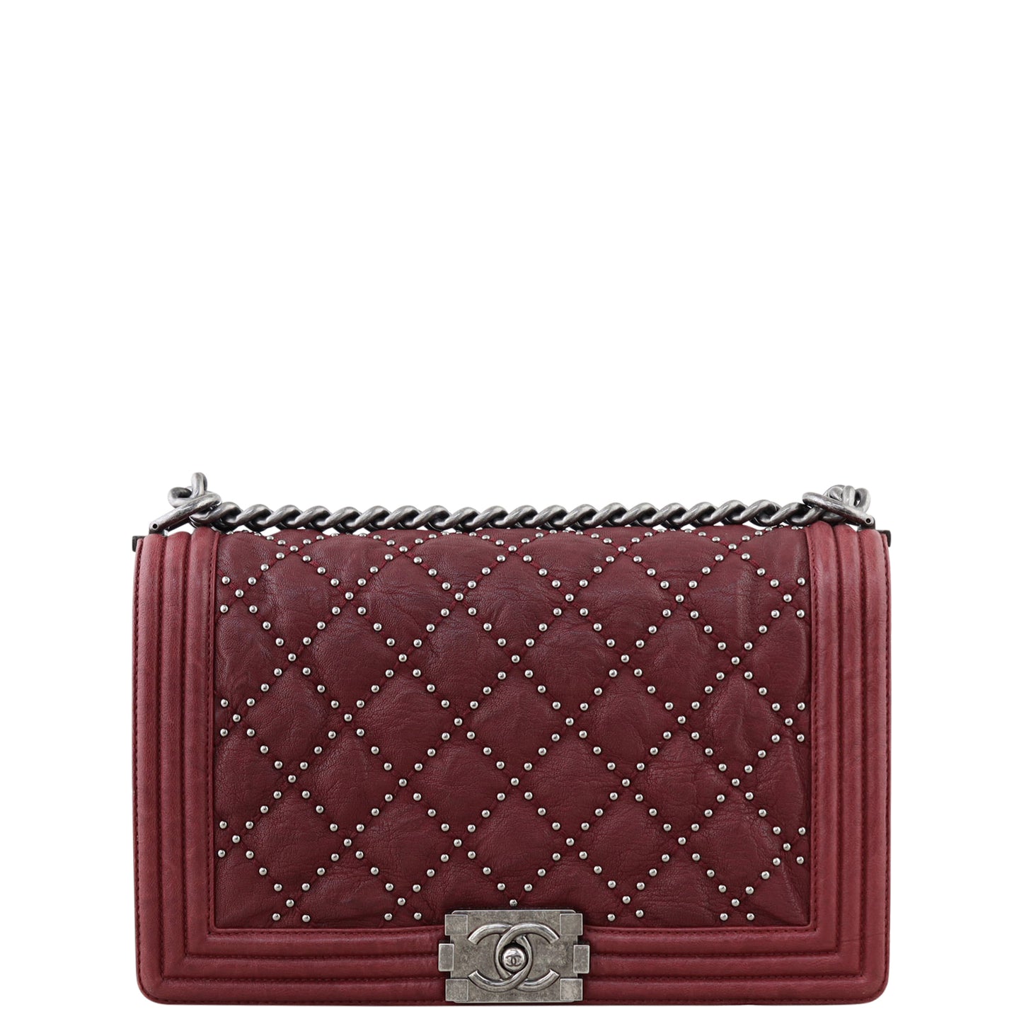 Chanel Boy Medium Studded Front