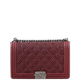 Chanel Boy Medium Studded Front